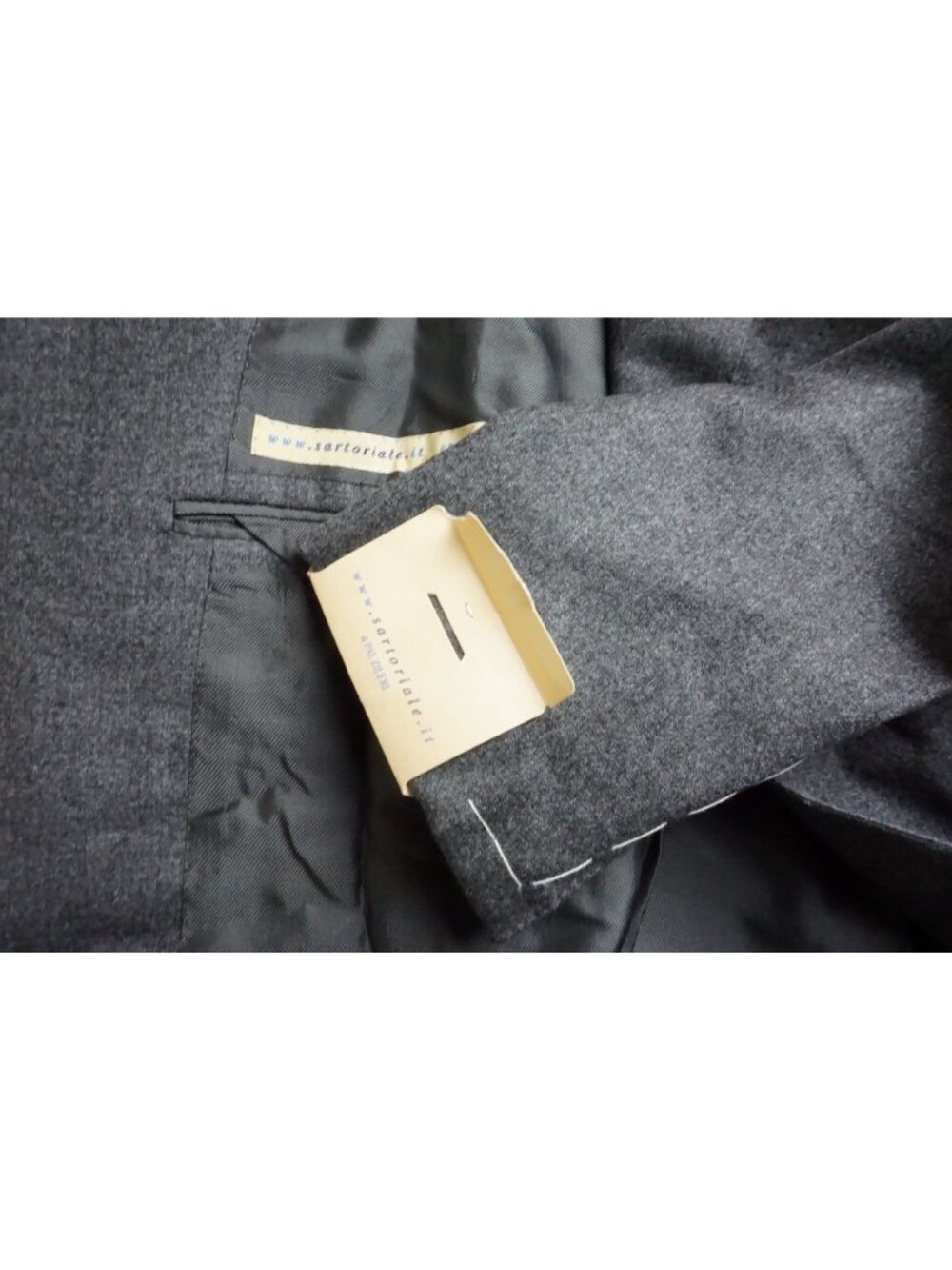 Pal Zileri Sartoriale Dark Flannel Cashmere Blend 2 Pc Suit Jacket Pant 40R NEW